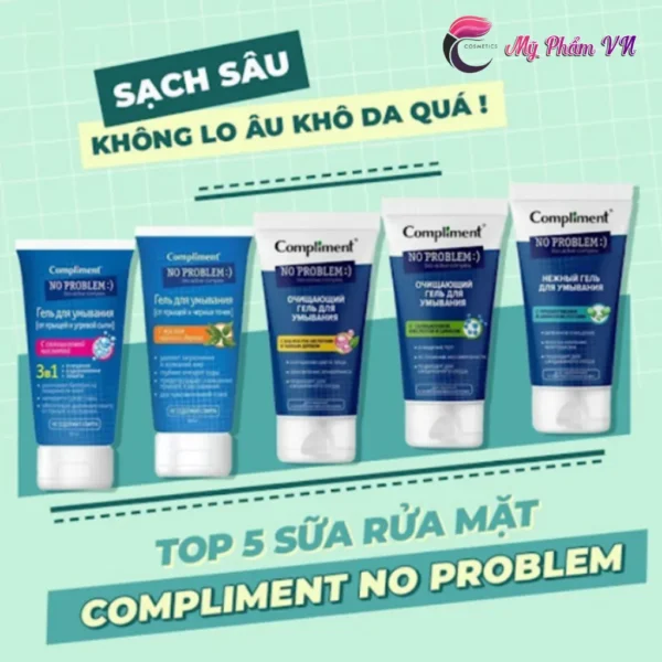 Gel Rửa Mặt Compliment No Problem Nhập Khẩu 200mL